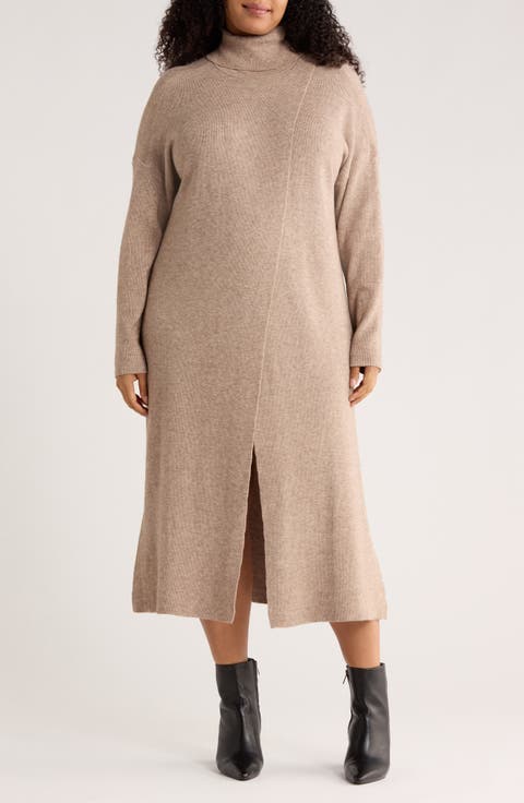 Brenda Turtleneck Maxi Dress (Plus)