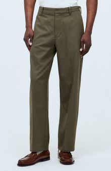 Madewell Relaxed Straight Leg Cotton & Wool Trousers