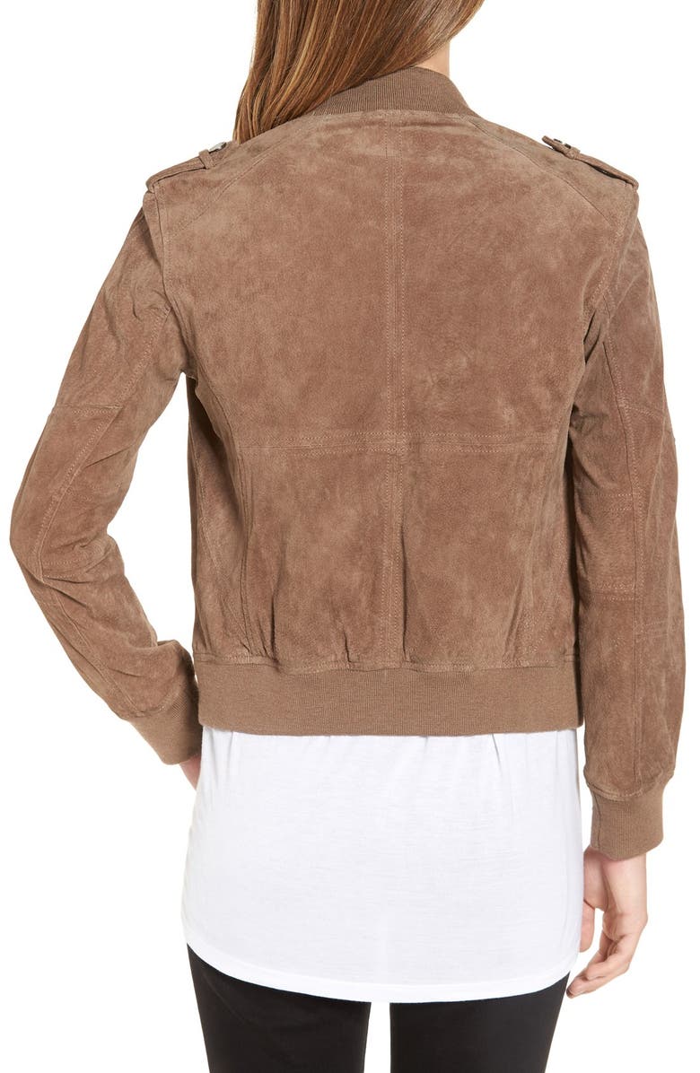 BLANKNYC Suede Bomber Jacket, Alternate, color,