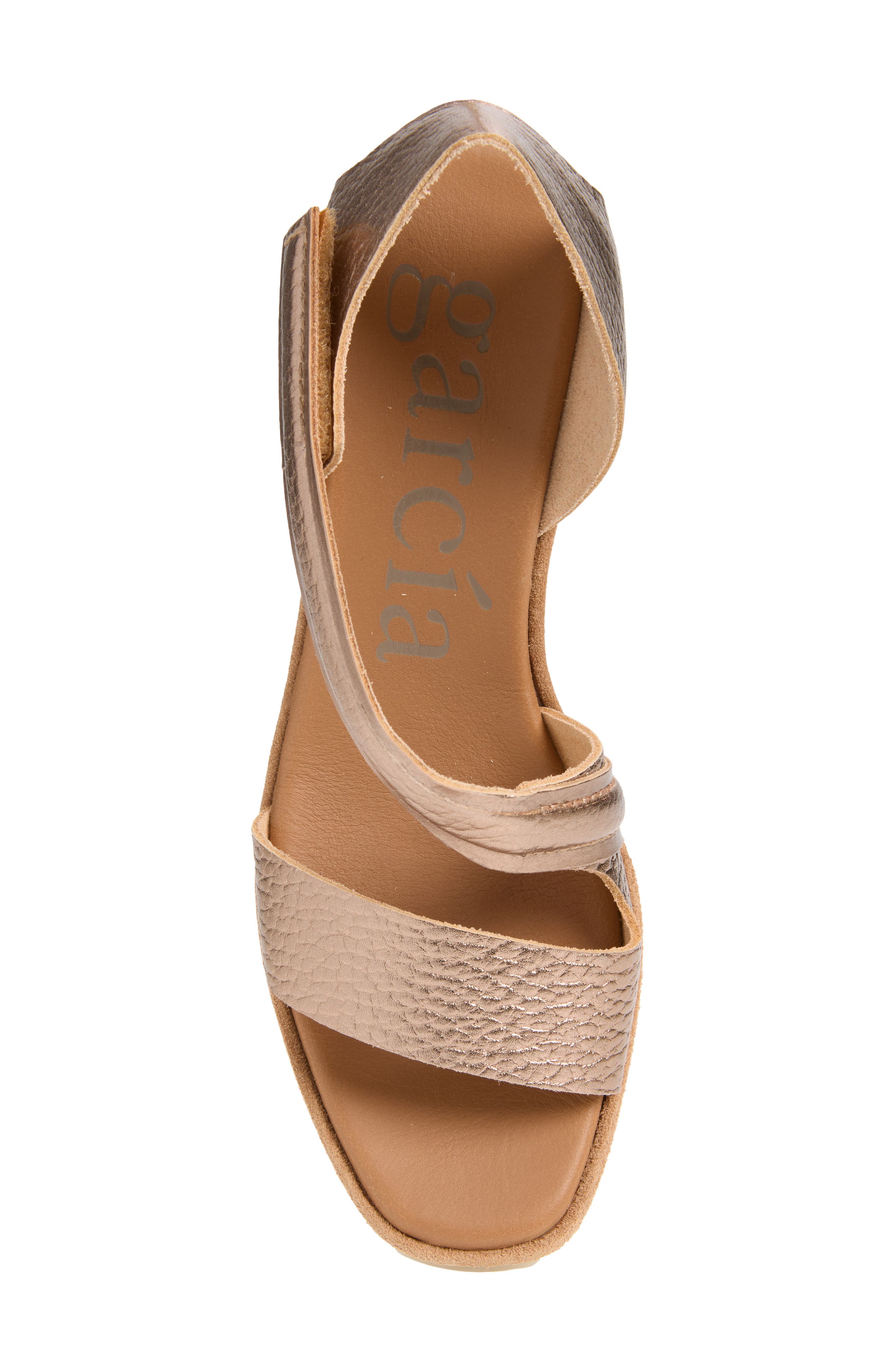 Pedro Garcia Fineta Leather Wedge Sandal, Alternate, color, Suntan