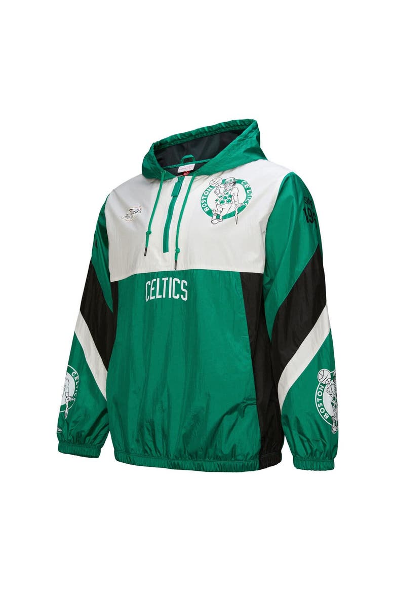 Men's Mitchell & Ness Kelly Green Boston Celtics Hardwood Classics Team Origins Anorak Quarter-Zip Windbreaker Jacket, Alternate, color, Kelly Green