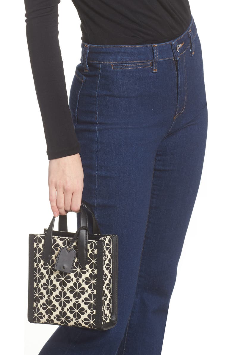 Kate Spade New York manhattan spade flower jacquard tote, Alternate, color,