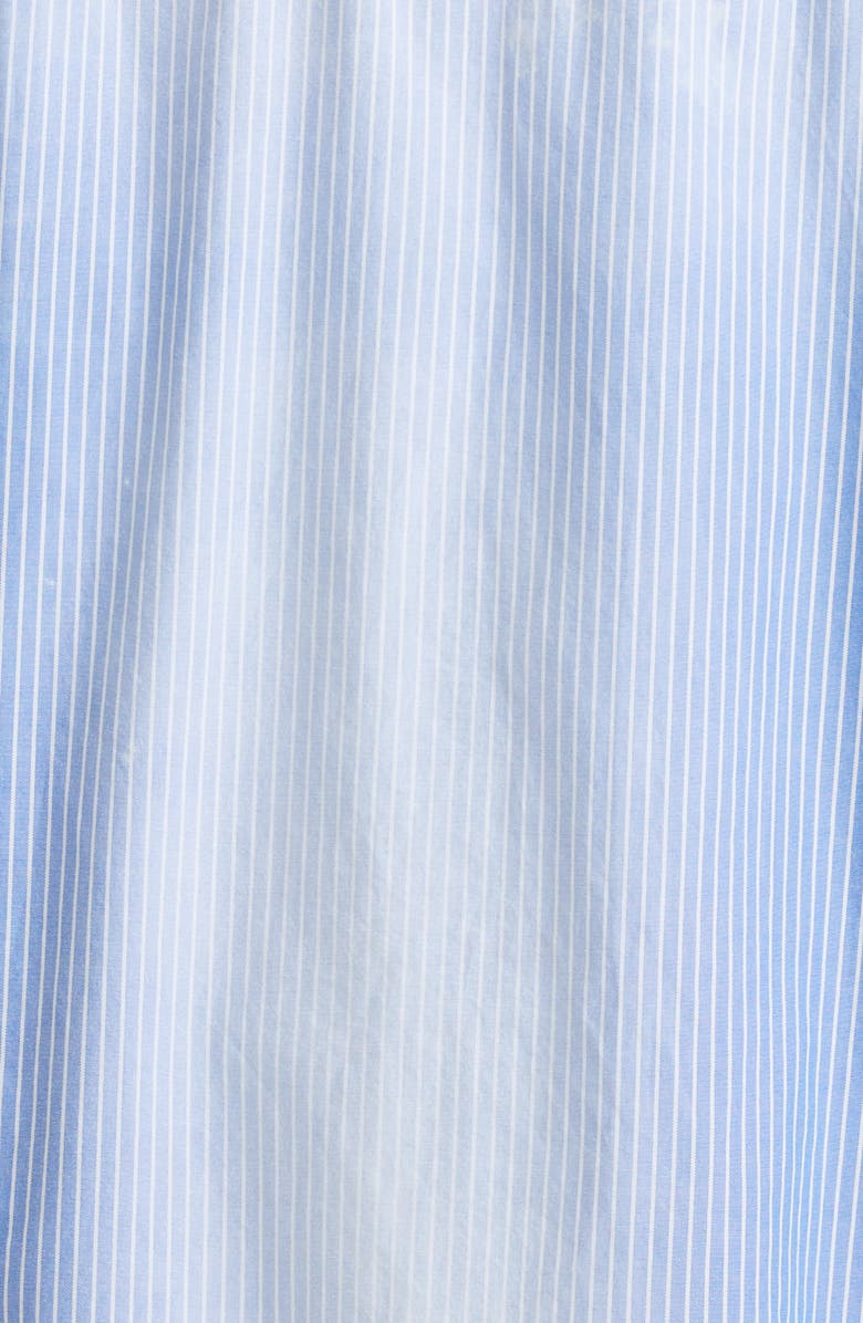 Bayeas Fringe Cotton Shirt, Alternate, color, Sky/ White Stripe