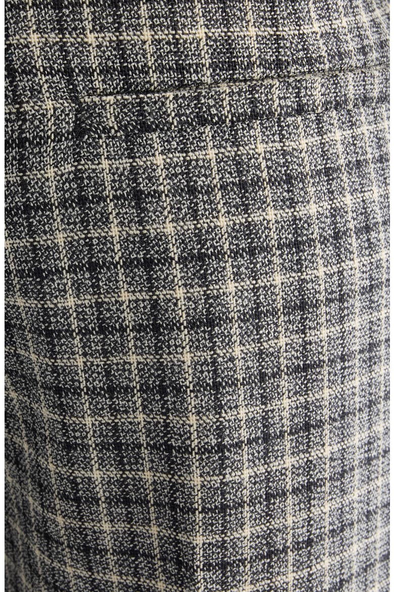Palvin Check Wool Mouline Trousers, Alternate, color, BLACK/ WHITE