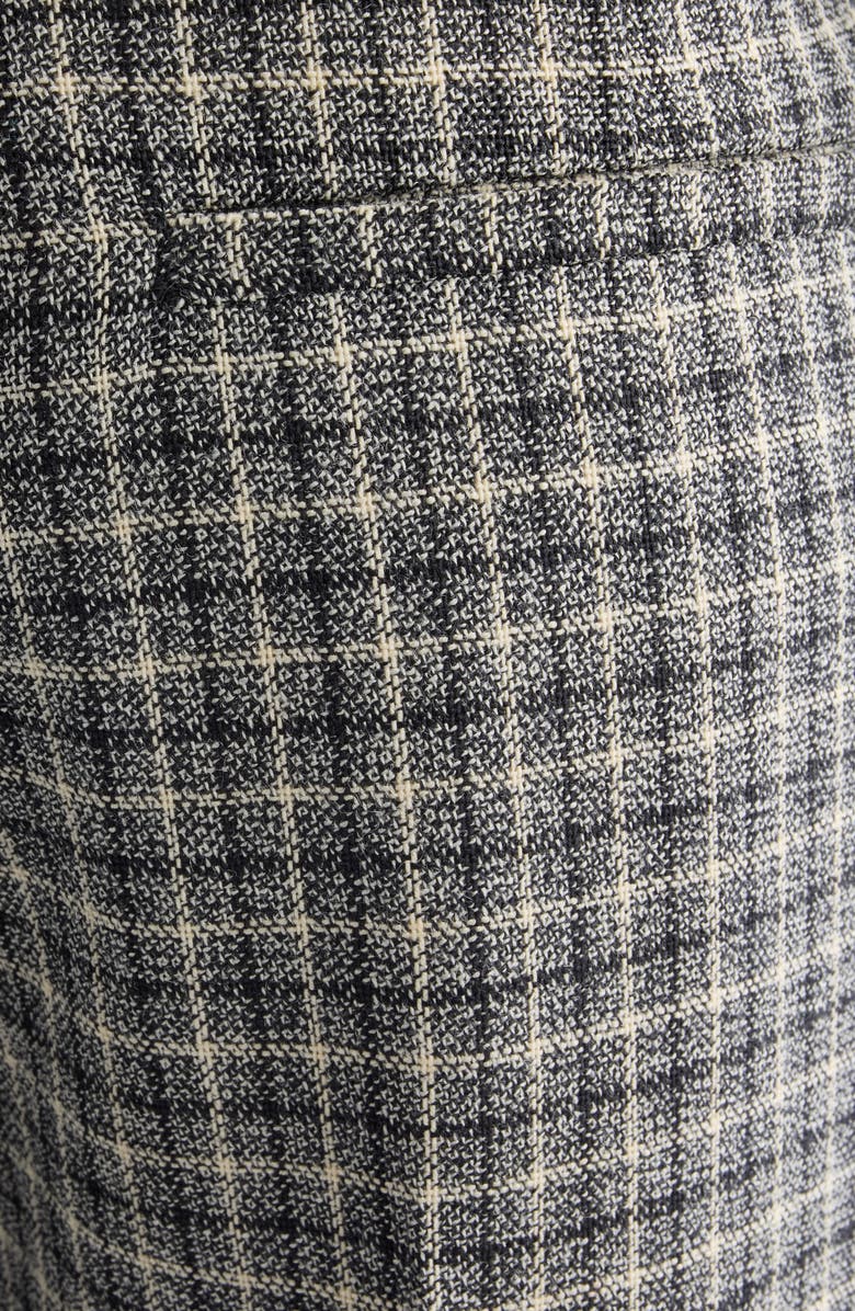 Acne Studios Palvin Check Wool Mouline Trousers, Alternate, color, Black/ White