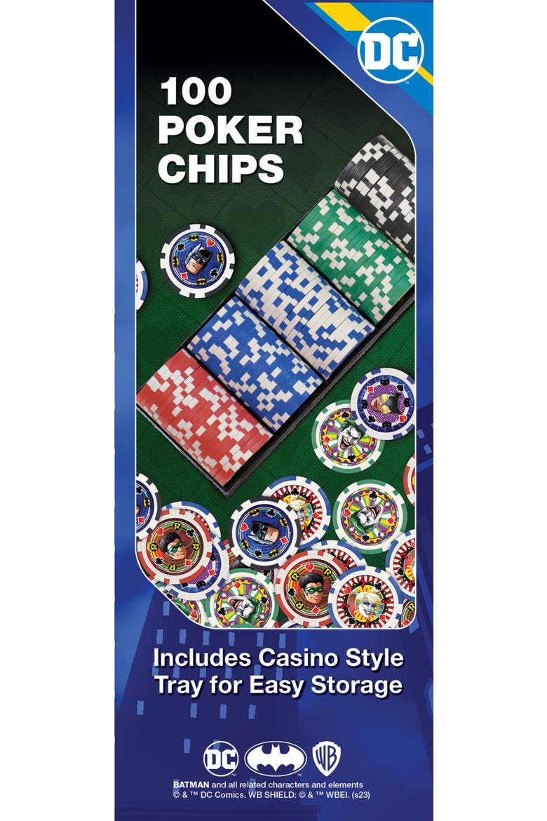 Batman 100 Piece Poker Chips, Alternate, color, Multicolor