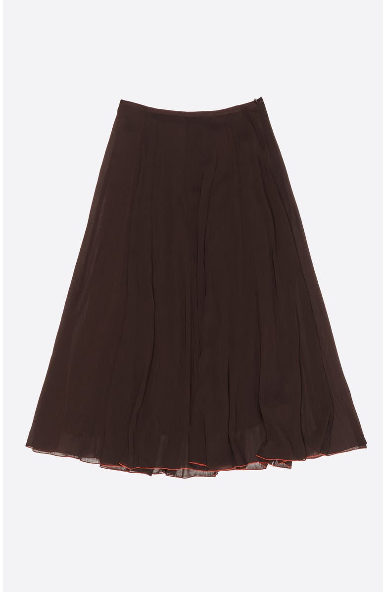 Bimba y Lola Flared Midi Skirt, Alternate, color, Dark Brown