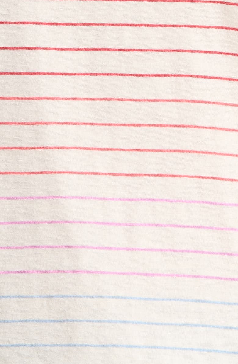 Marine Layer Stripe Cotton Blend T-Shirt, Alternate, color, Rainbow Stripe