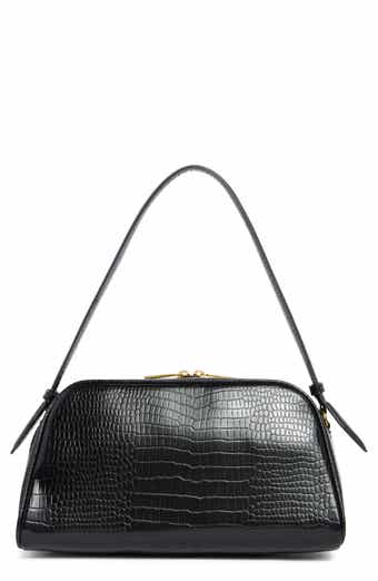 BCBG Croc-Embossed Top Handle Bag