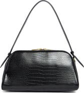 BCBG Croc-Embossed Top Handle Bag
