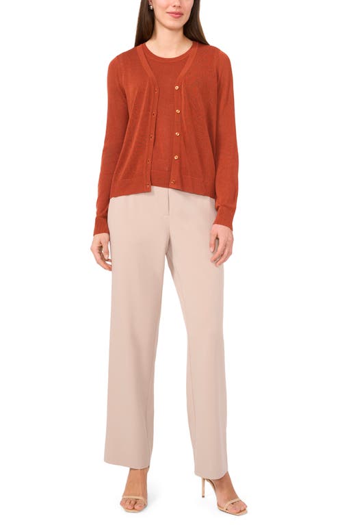 Halogenr Halogen(r) V-neck Cardigan In Baked Clay