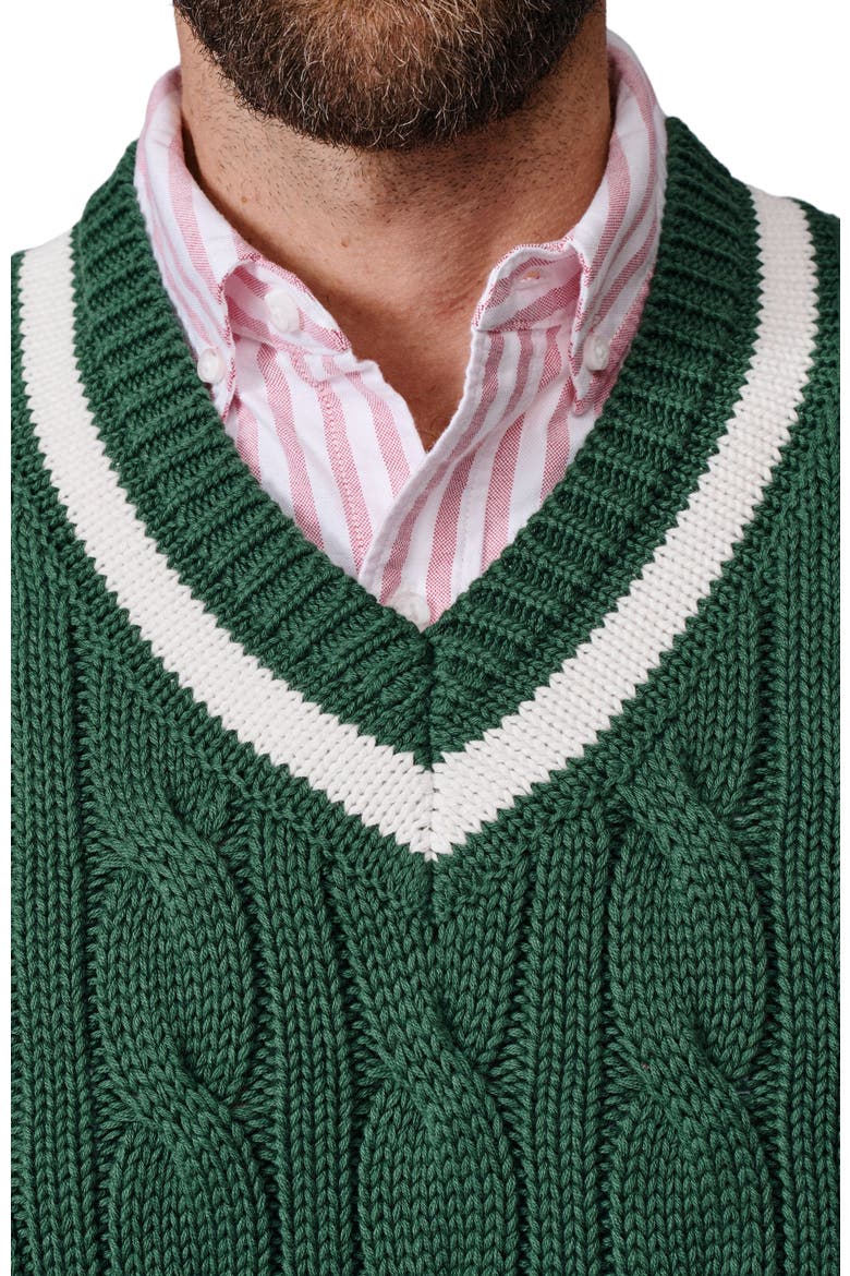 Everby V-Neck Cricket Slipover Vest, Alternate, color, Green
