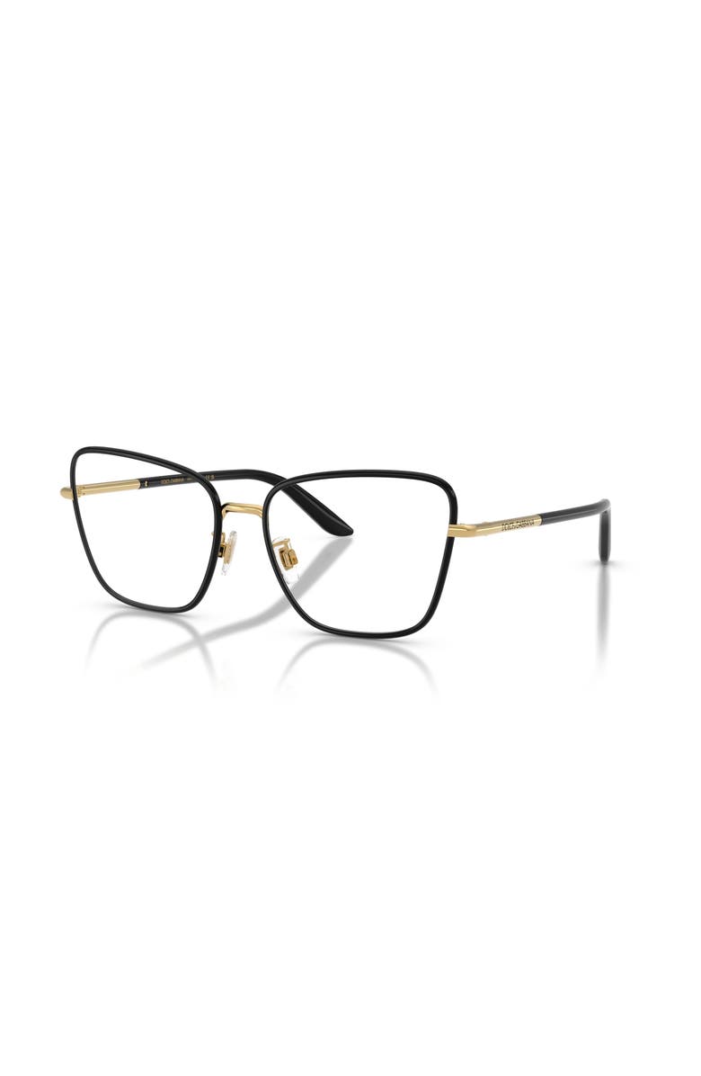 Dolce&Gabbana 57mm Cat Eye optical glasses, Main, color, Black