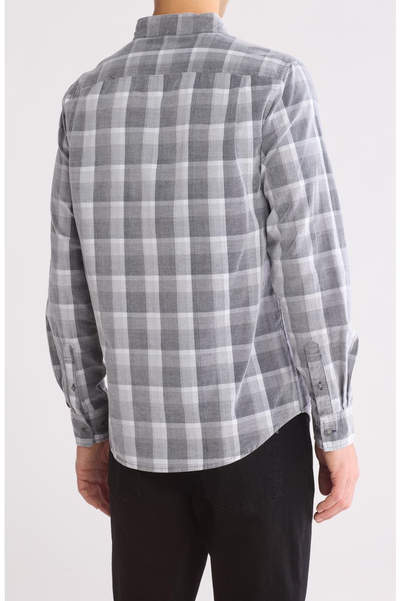 Plaid Corduroy Button-Up Shirt, Alternate, color, FORMAL GREY