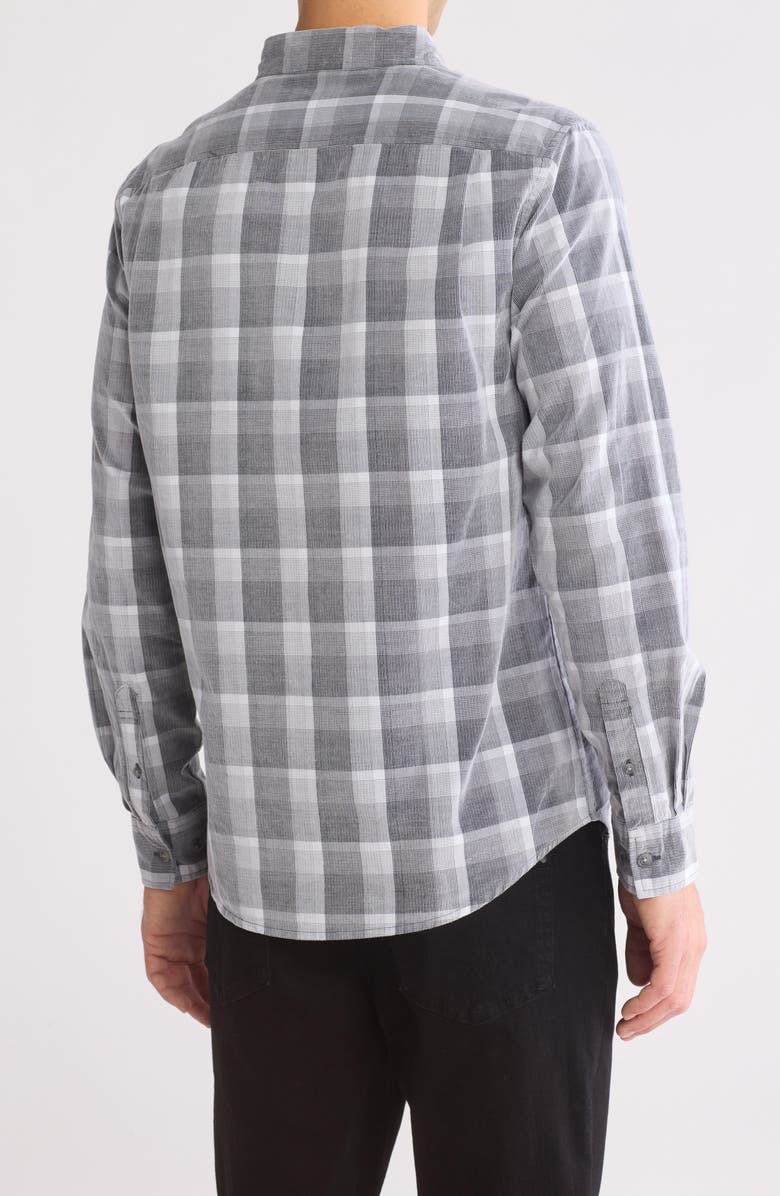 Weatherproof<sup>®</sup> Plaid Corduroy Button-Up Shirt, Alternate, color, Formal Grey