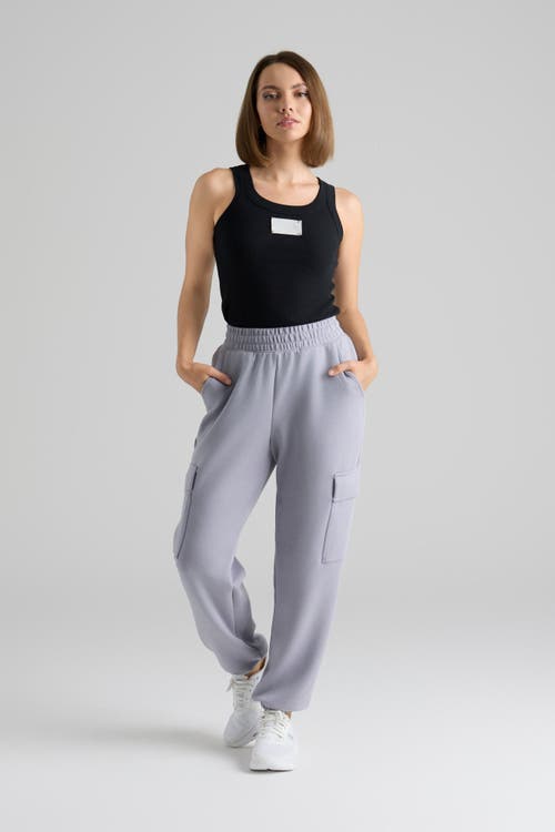 Le Fafo Maira Cargo Joggers In Gray