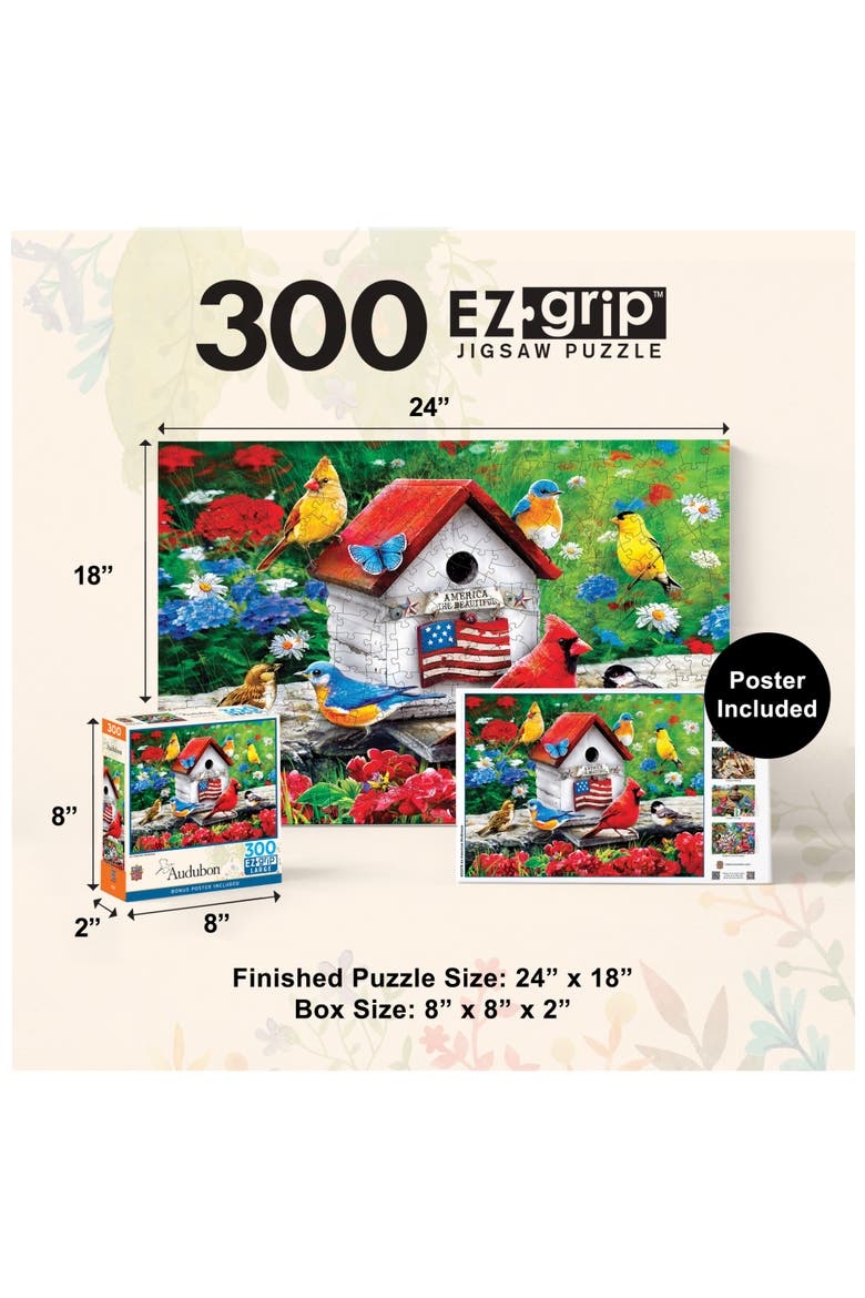 An American Birdhouse 300 Piece Puzzle, Alternate, color, Multicolor
