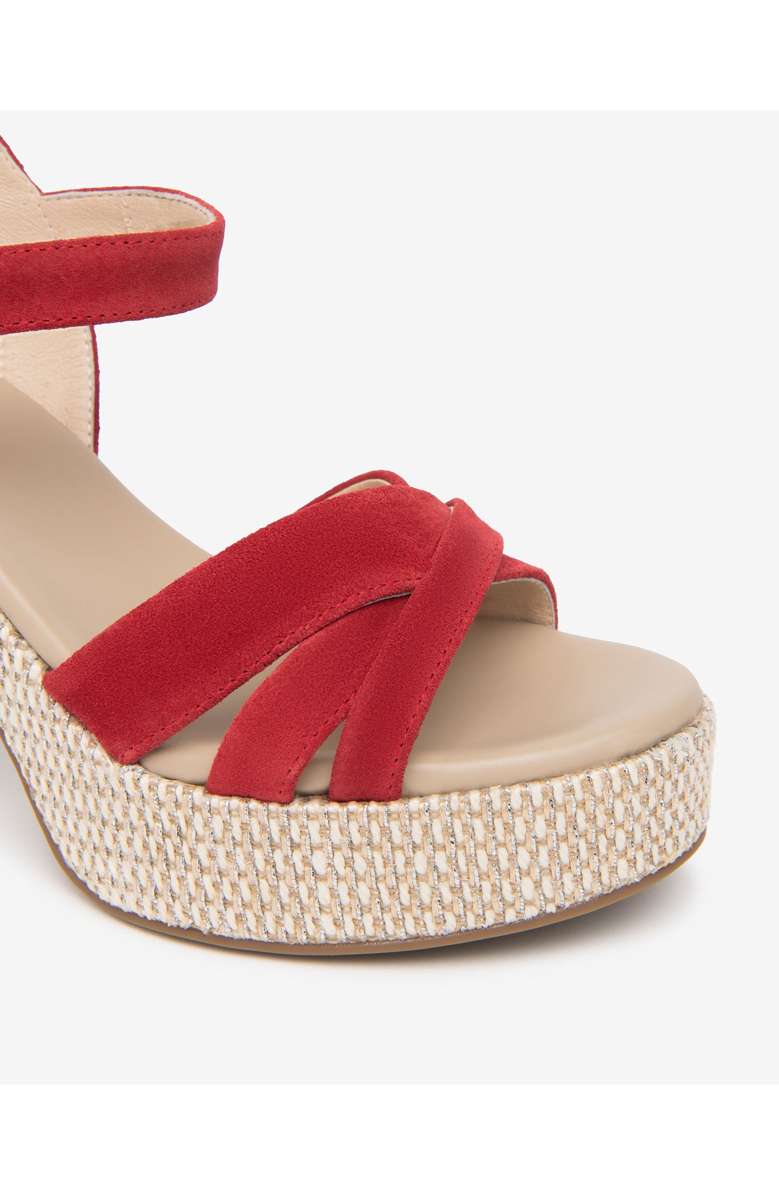 Ankle Strap Platform Sandal, Alternate, color, CHERRY