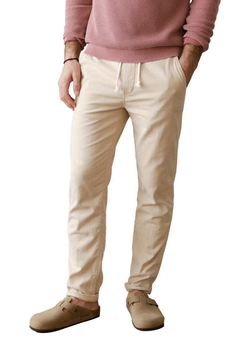 Saturday Stretch Cotton Drawstring Beach Pants, Alternate, color, FOG