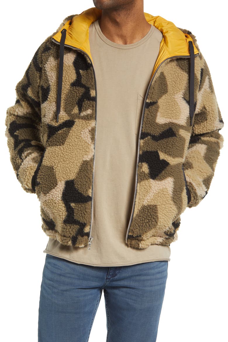 Men's Tactic Hooded Fleece Jacket, Main, color, CAMO