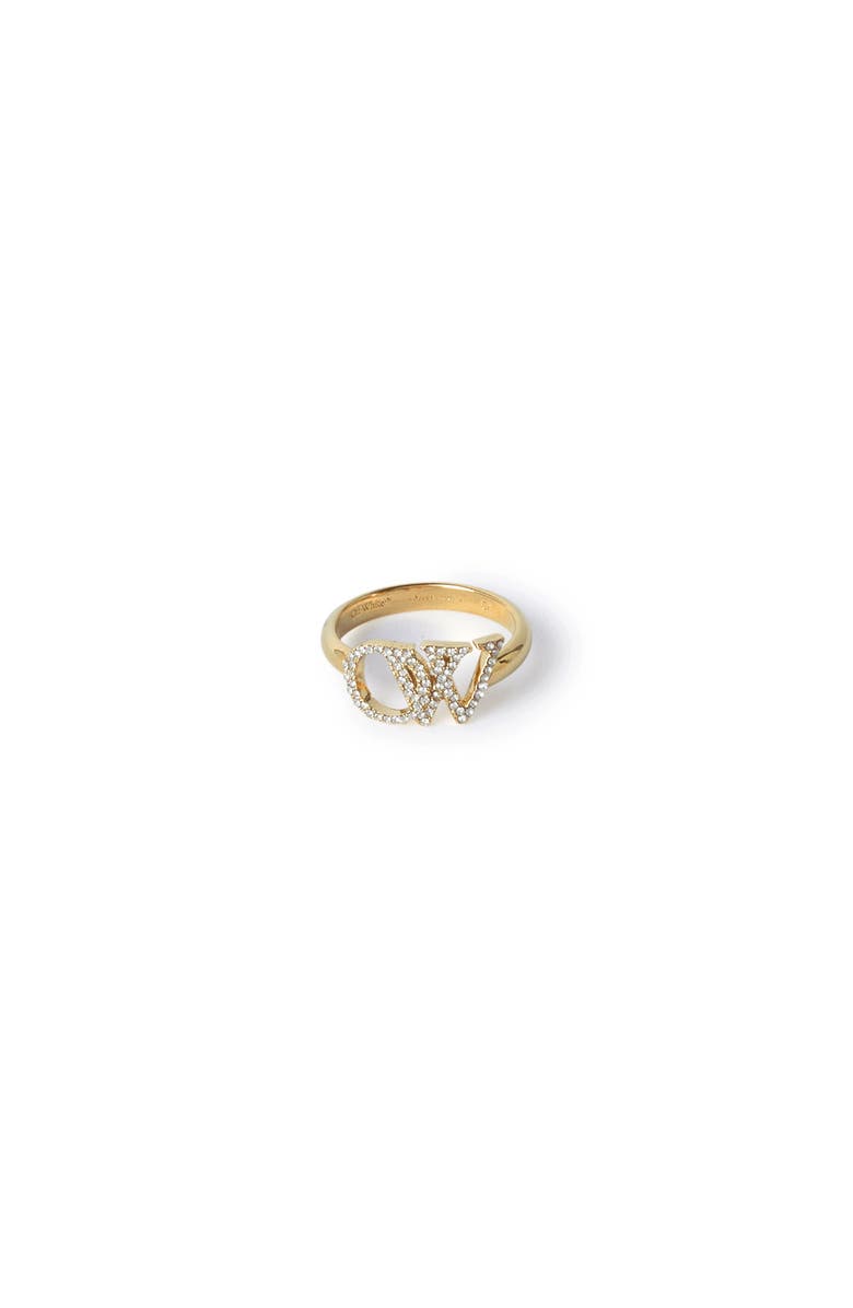 OFF WHITE Women's Ring With Strass, Main, color, Gold