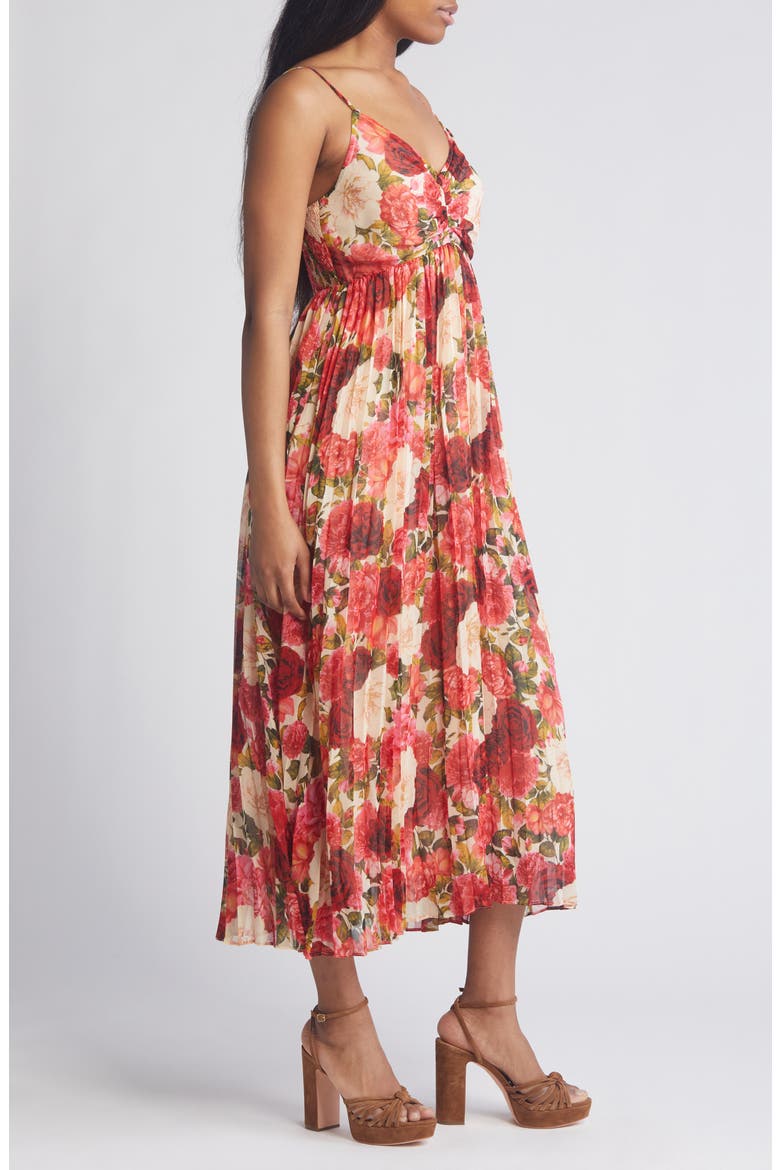 Floral Print Smocked Back Sundress, Alternate, color, PINK MULTI