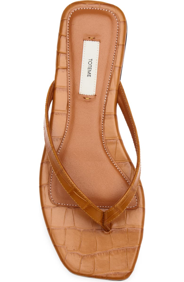 TOTEME Croc Embossed Flip Flop, Alternate, color, Orange