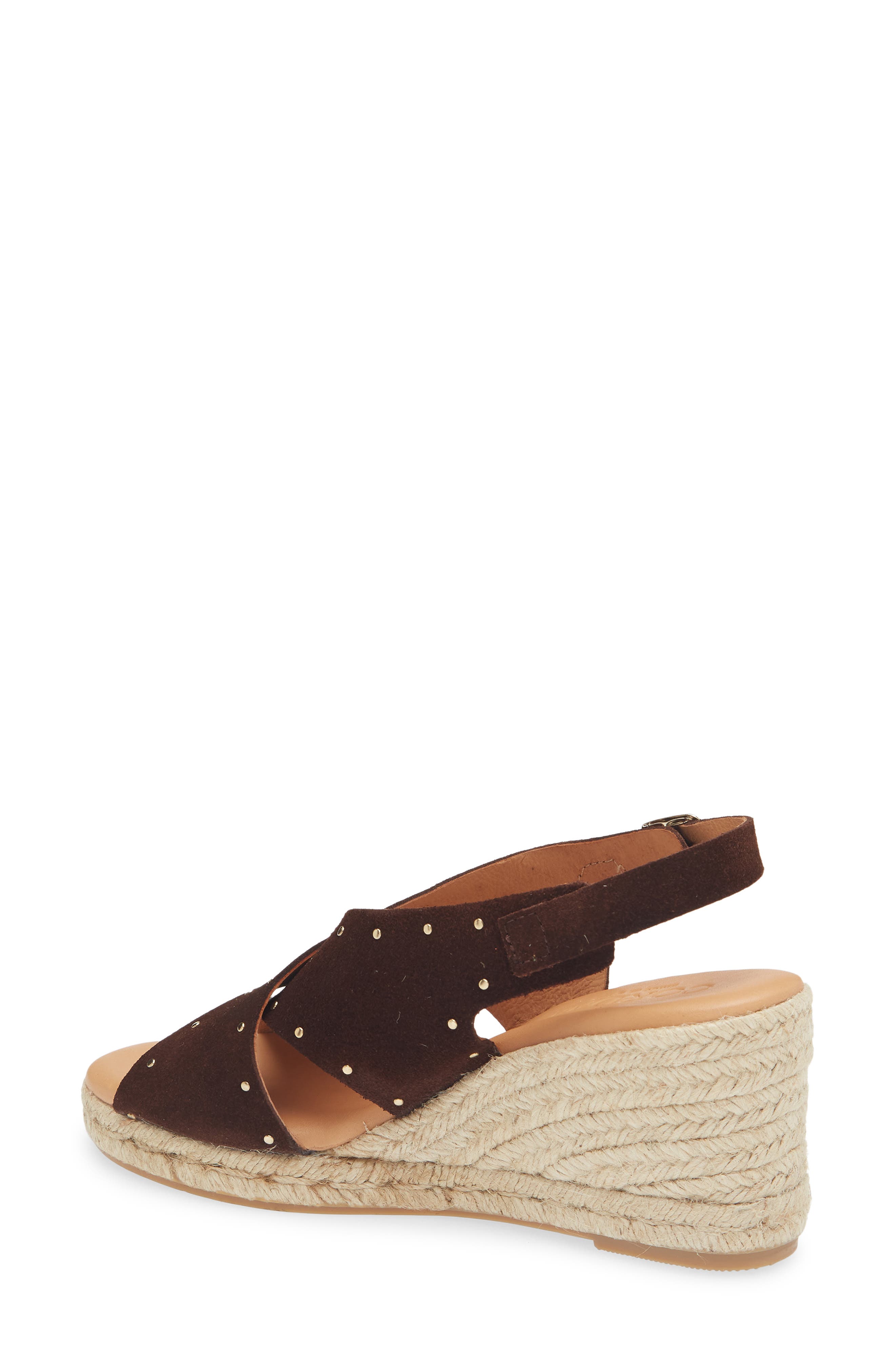 Cordani Eleni Slingback Espadrille Platform Wedge Sandal, Alternate, color, Marron Suede