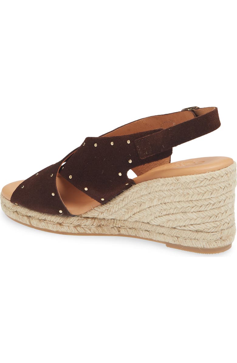 Cordani Eleni Slingback Espadrille Platform Wedge Sandal, Alternate, color, Marron Suede