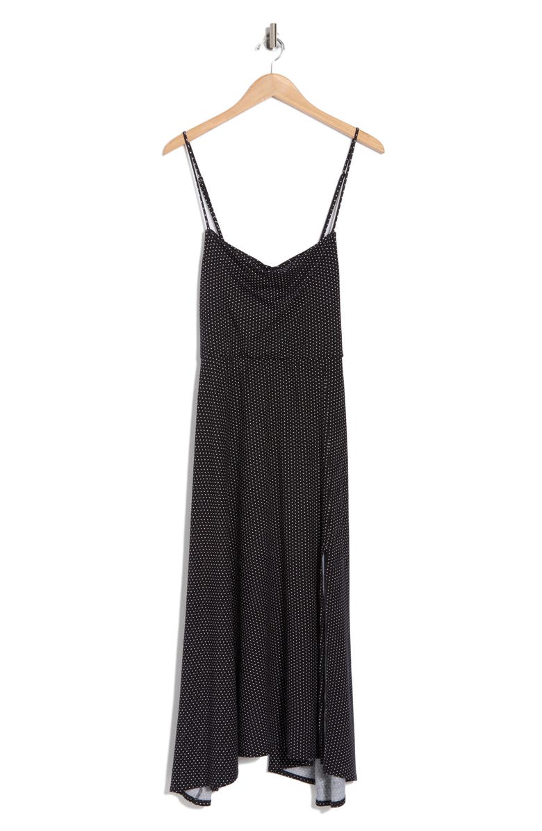 Loveappella Drape Midi Dress, Alternate, color, Black/ White