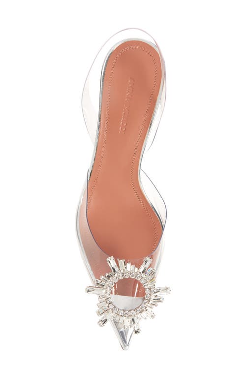 Amina Muaddi Begum Pointed Toe Slingback Pump In Transparent Pvc