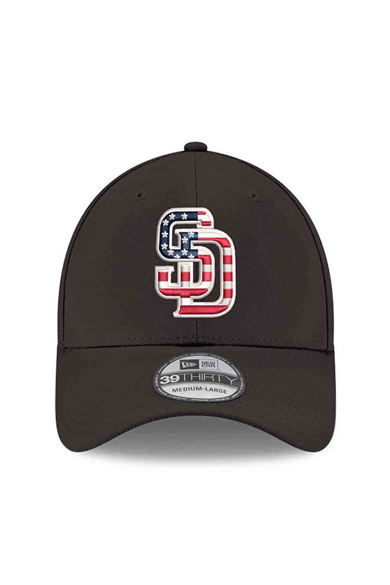 Men's New Era Black San Diego Padres America 250 39THIRTY Flex Hat, Alternate, color, Black