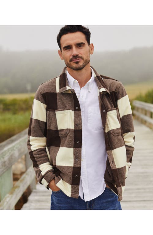 Lands' End Anyweather Fleece Shirt Jacket In Brown