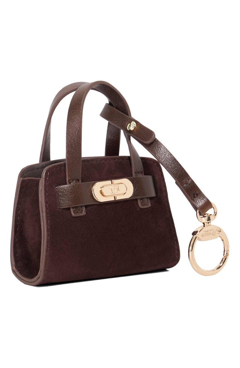 Dune London Define Bag Charm, Alternate, color, Brown