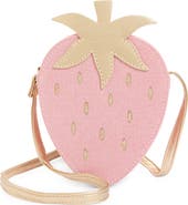 Mimi & Lula Kids' Mini Strawberry Faux Suede Crossbody Bag