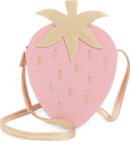 Mimi & Lula Kids' Mini Strawberry Faux Suede Crossbody Bag