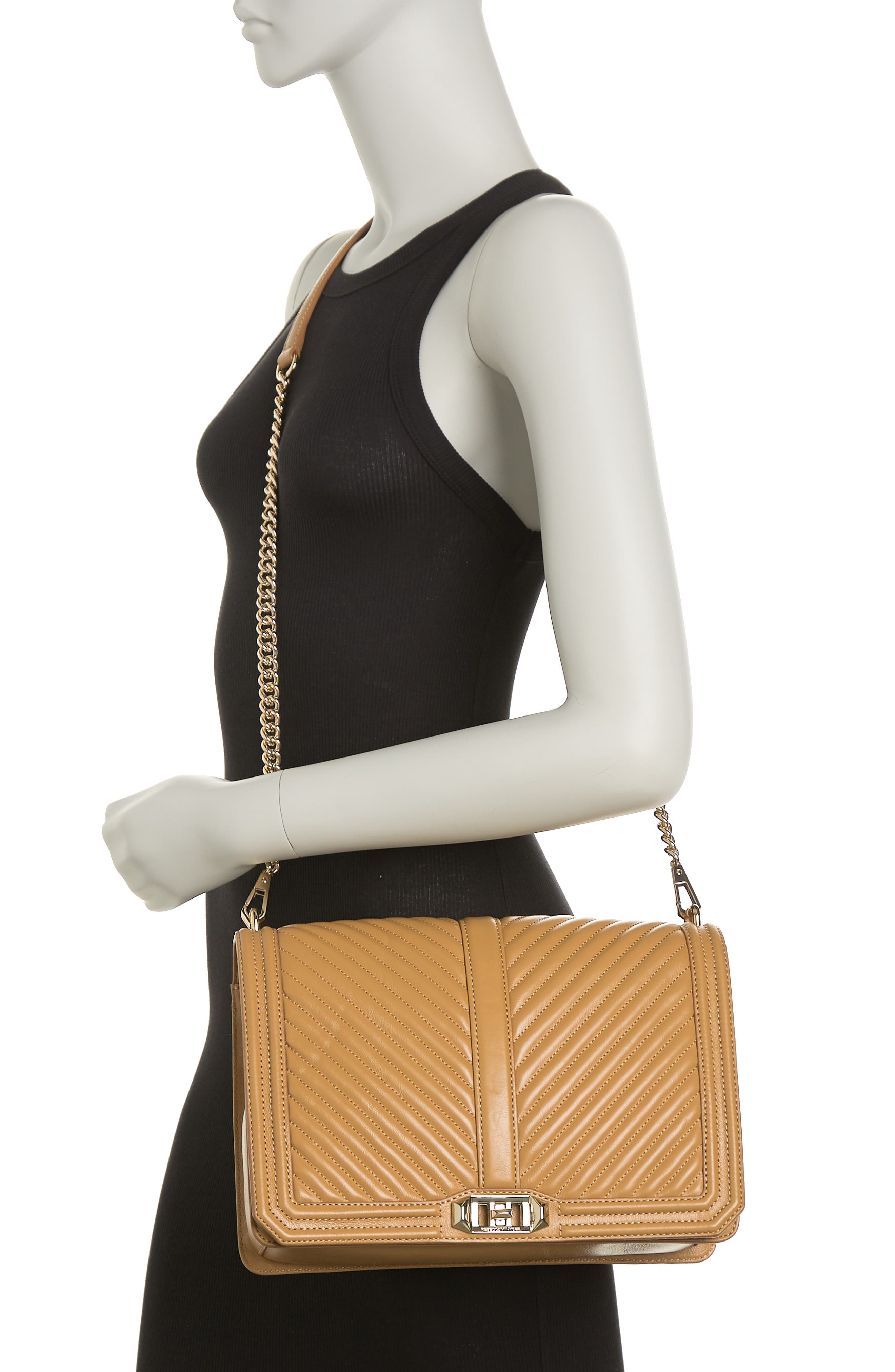 Rebecca Minkoff Chevron Quilted Leather Jumbo Love Crossbody, Alternate, color, 