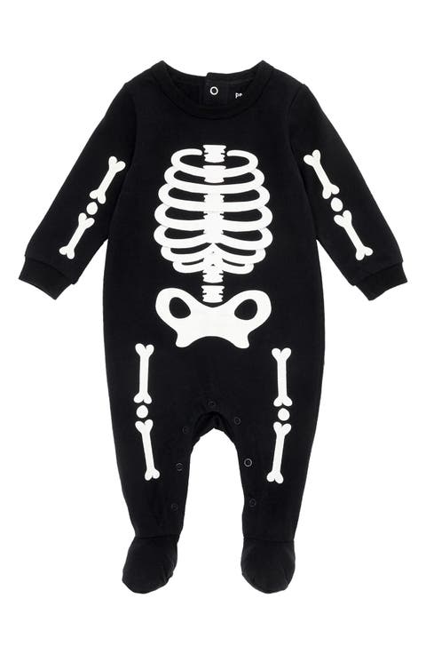 Skeleton Glow in the Dark Organic Cotton Footie (Baby)