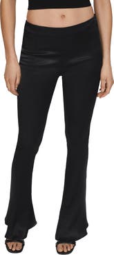MANGO Low Rise Flare Satin Pants