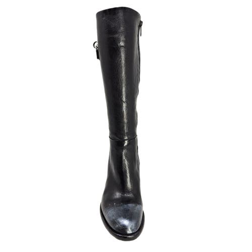 Madison Maison Tall Hand Rubbed Lock Boot In Black