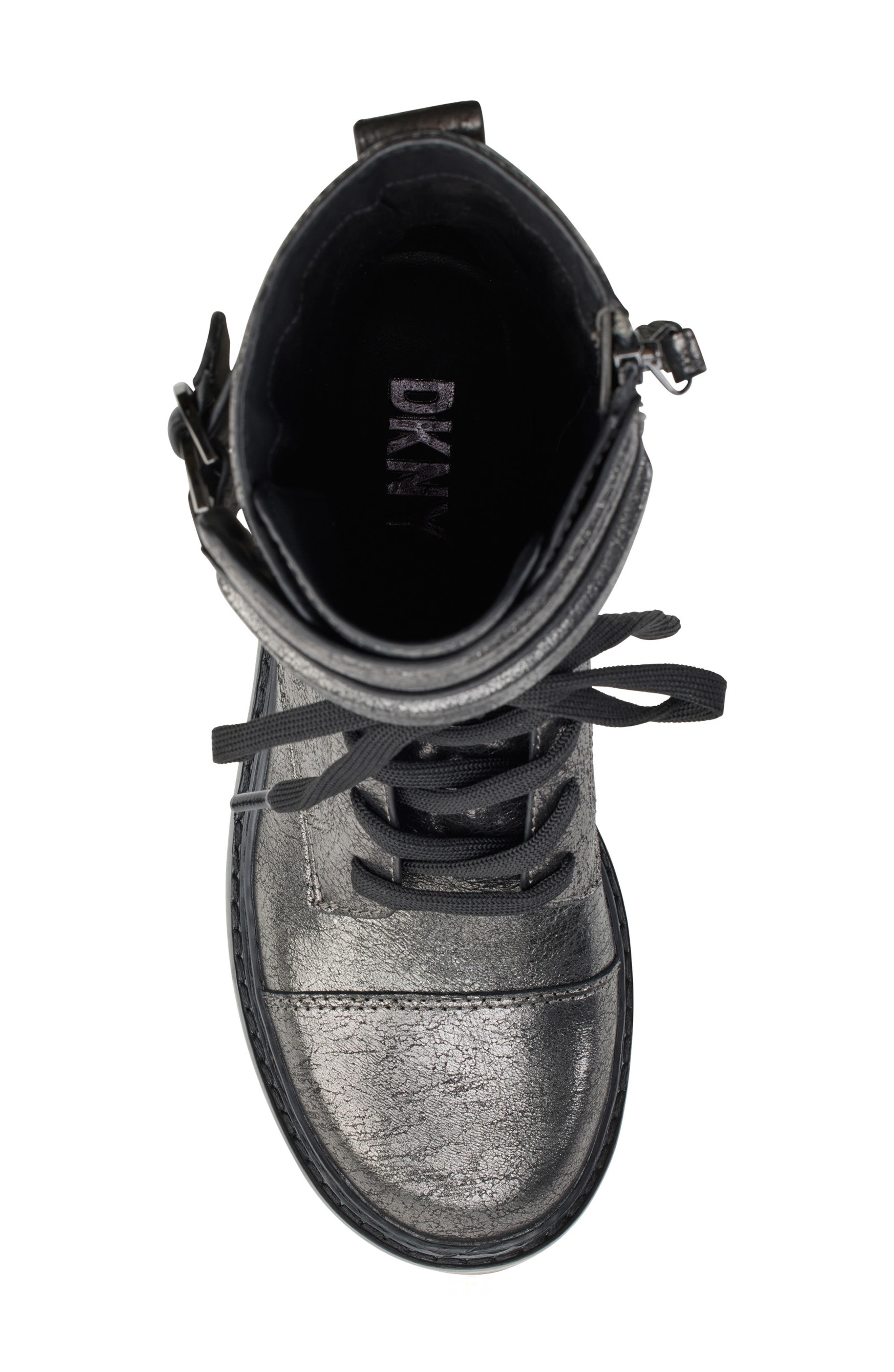 DKNY Falcao Metallic Combat Boot, Alternate, color, 