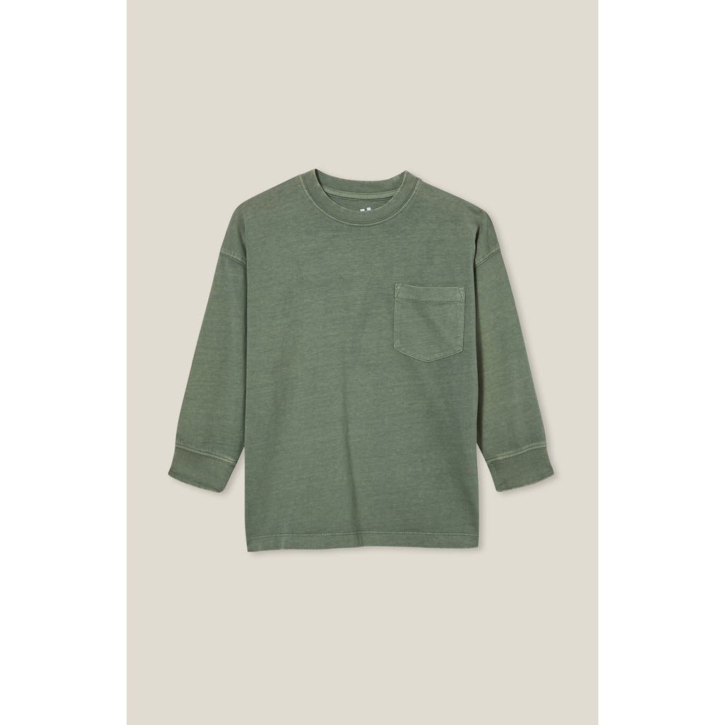 Cotton On Kids Kid's The Essential Long Sleeve Tee In Swag Green Wash
