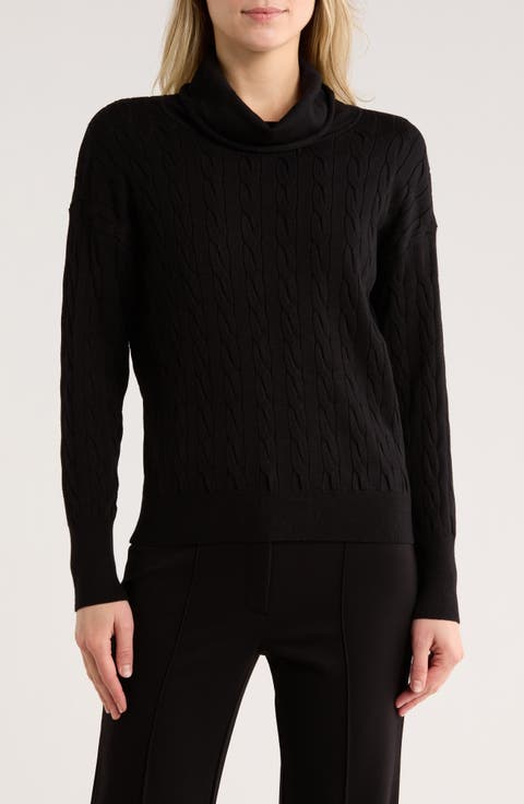 Cable Stitch Turtleneck Sweater