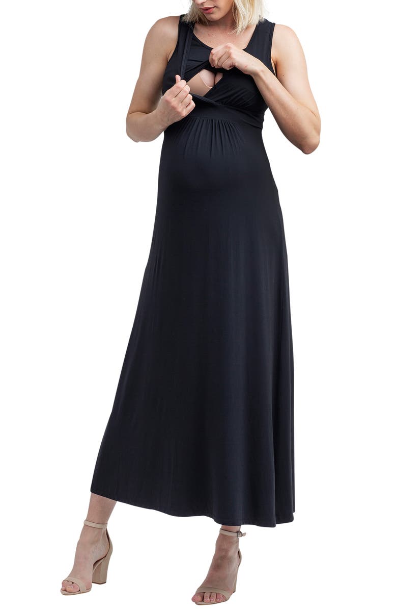Nom Maternity Hollis Maternity/Nursing Maxi Dress, Alternate, color,