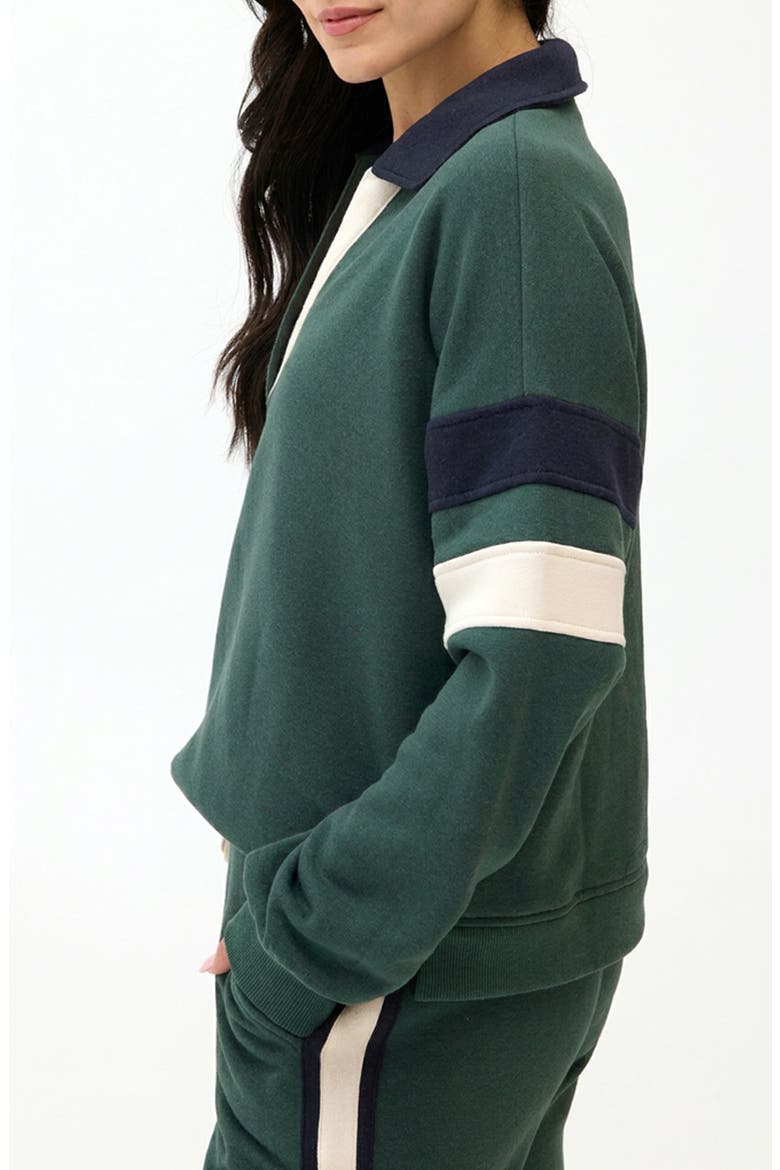 Lourdes Colorblock Fleece Sweatshirt, Alternate, color, ALPINE/ GALAXY