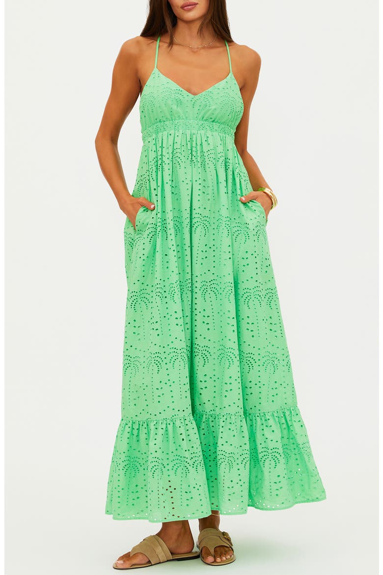 Ruthie Cotton Voile Cover-Up Maxi Sundress, Main, color, EYELET