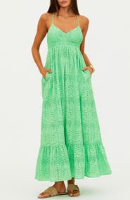 Beach Riot Ruthie Cotton Voile Cover-Up Maxi Sundress