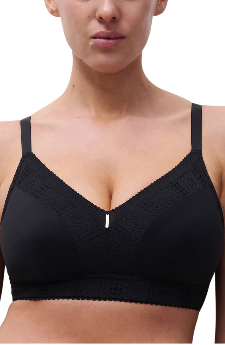 Chantelle Lingerie Easy Support Wireless Bra, Main, color, Black