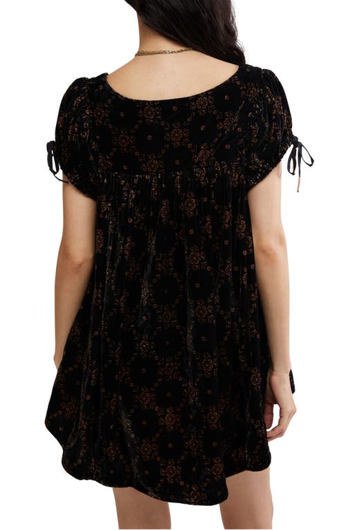 Free People Summer Camp Velvet Tunic In Black Combo