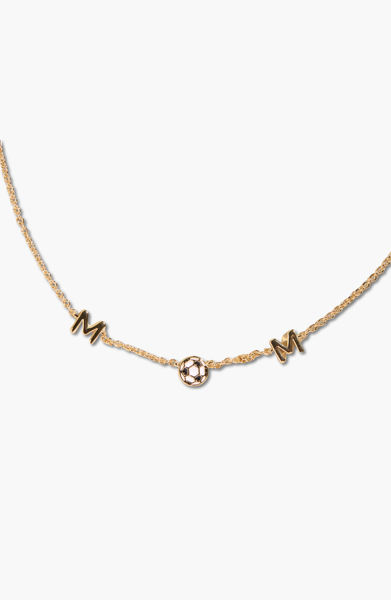Nickel & Suede Soccer Mom Necklace, Alternate, color, Soccer